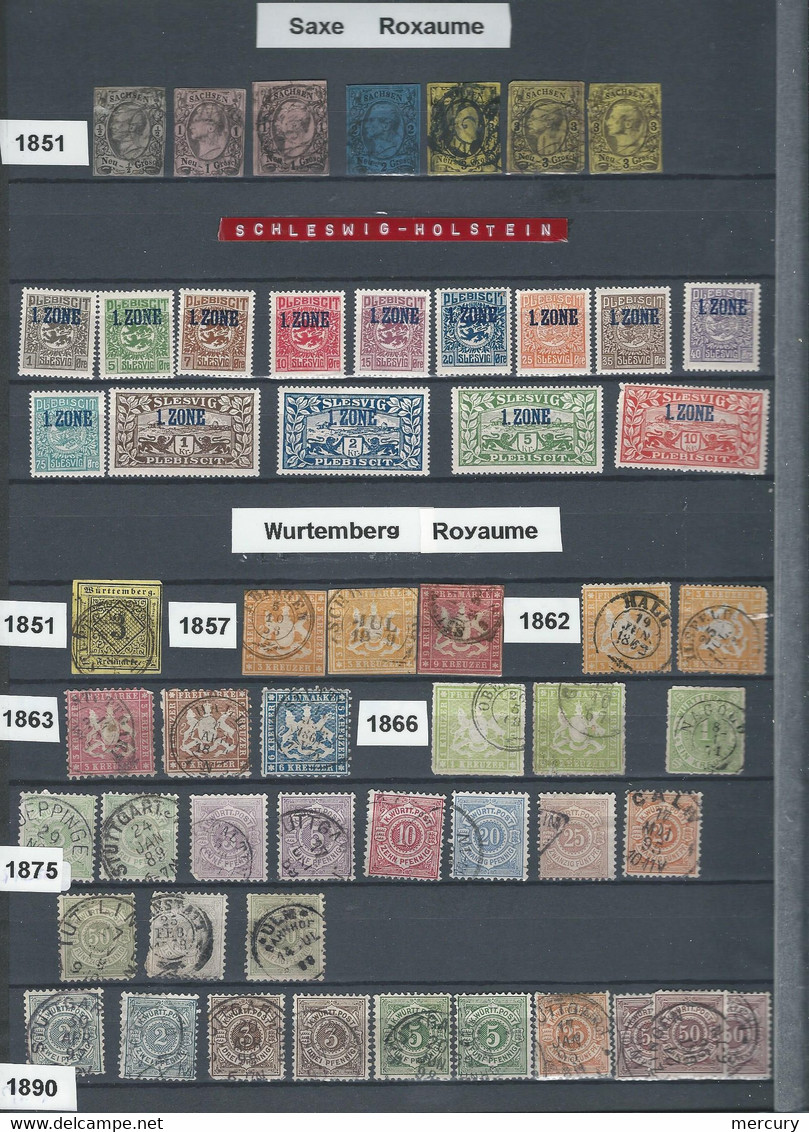 ETATS ALLEMANDS - Collection intéressante à petit prix - 12 scans