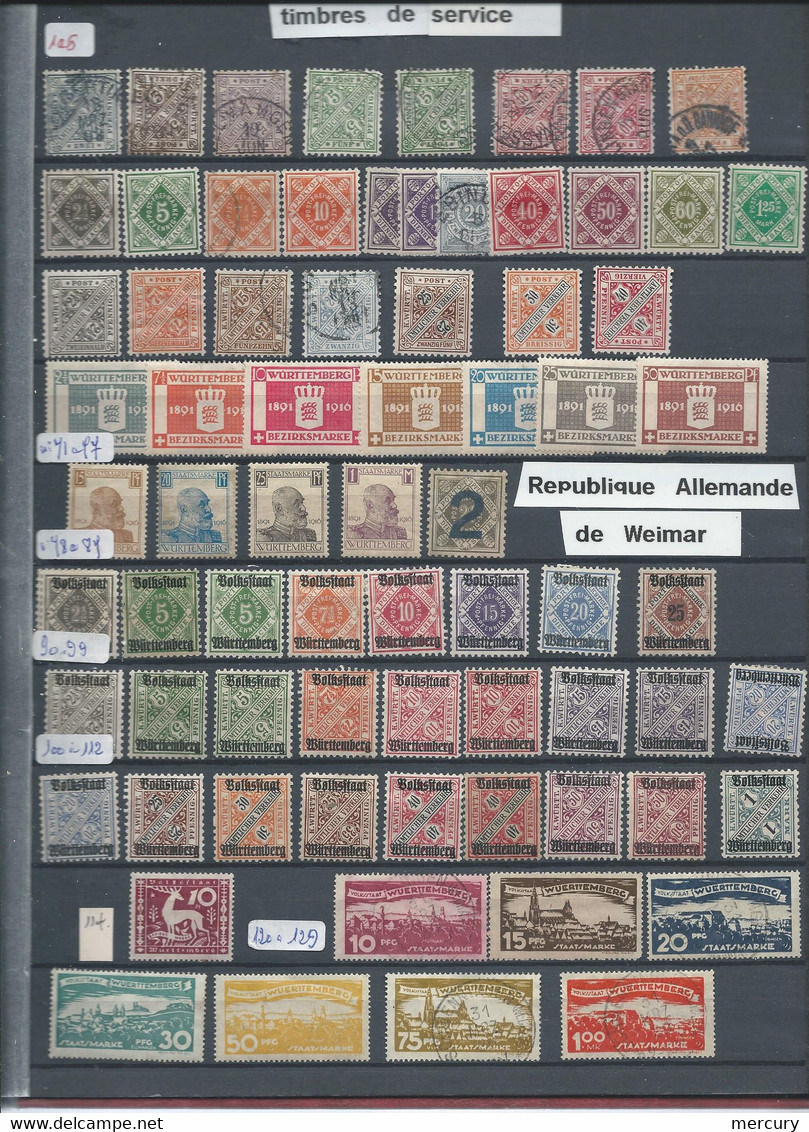 ETATS ALLEMANDS - Collection intéressante à petit prix - 12 scans