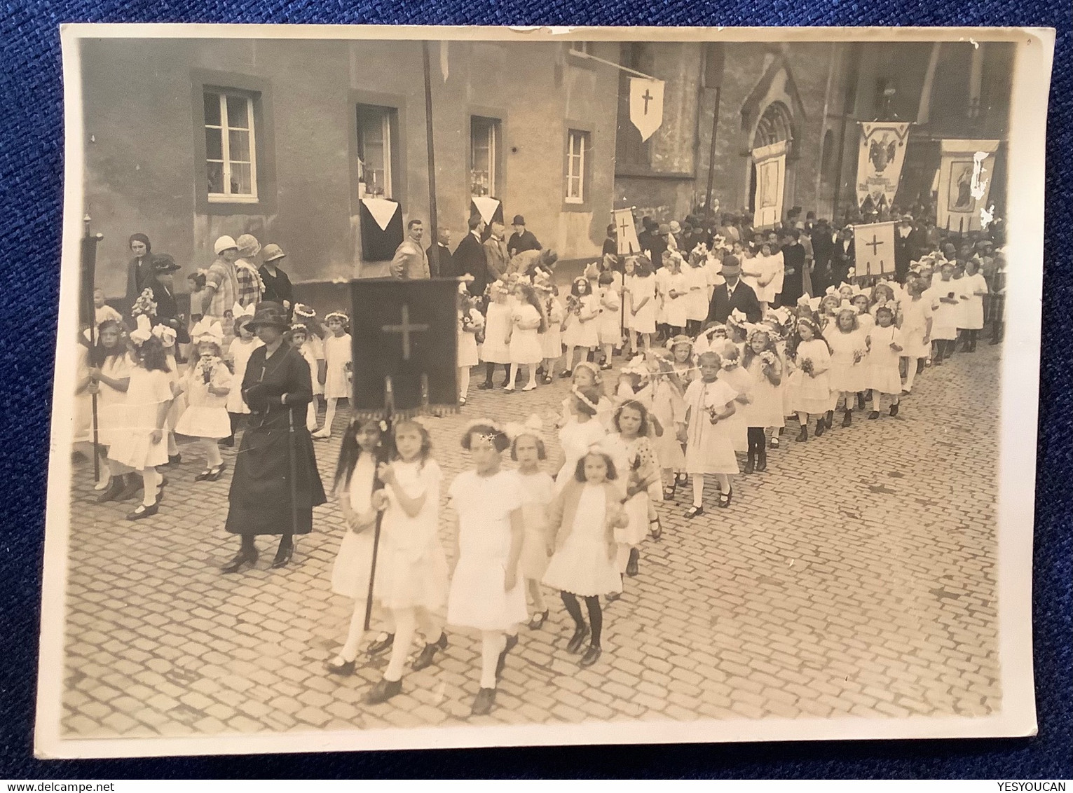 PADERBORN: Fronleichnamsprozession Presse-Foto 1927 (Nordrhein-Westfalen Photo AK Religion Procession - Paderborn