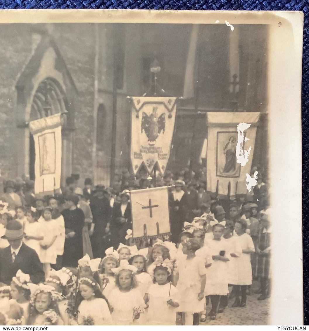 PADERBORN: Fronleichnamsprozession Presse-Foto 1927 (Nordrhein-Westfalen Photo AK Religion Procession - Paderborn