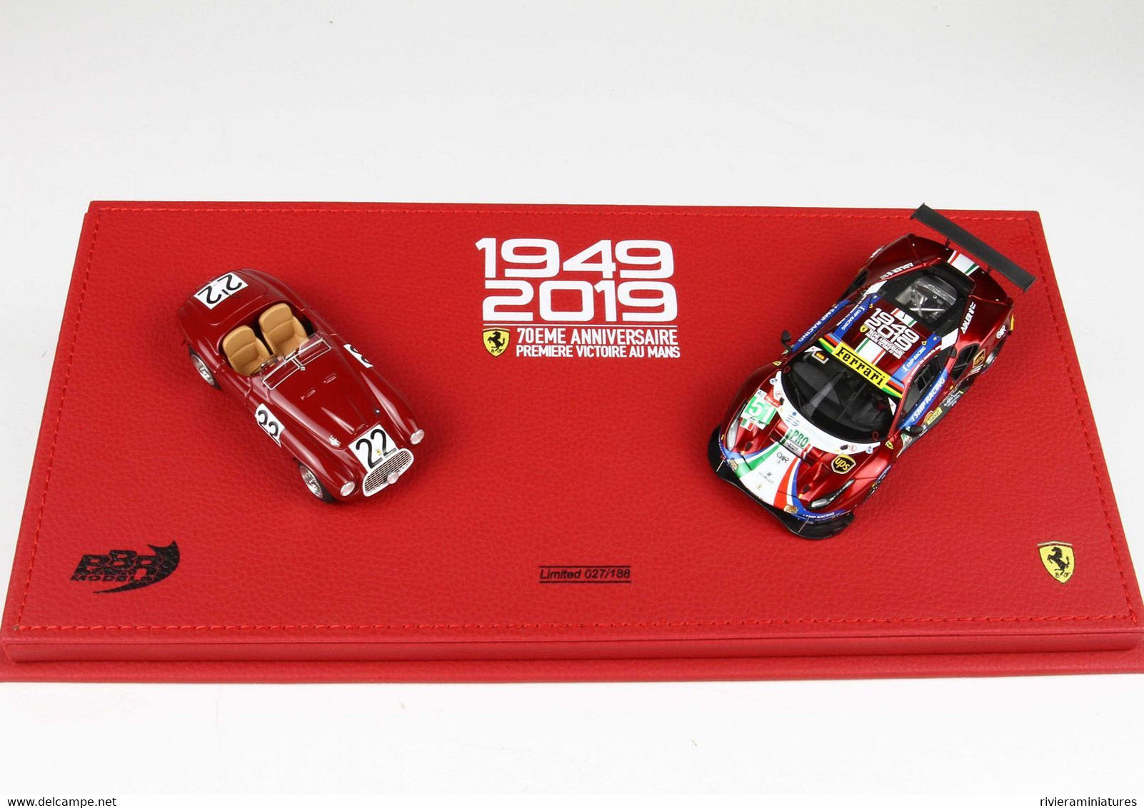 BBR - FERRARI 166 MM 1949 & FERRARI 488 GTE 2019 - BBR COFLM2019 - 1/43 - BBR