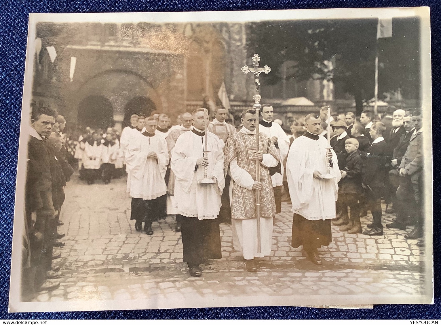 PADERBORN: Fronleichnamsprozession Presse-Foto 1927 (Nordrhein-Westfalen Photo AK Religion Procession - Paderborn