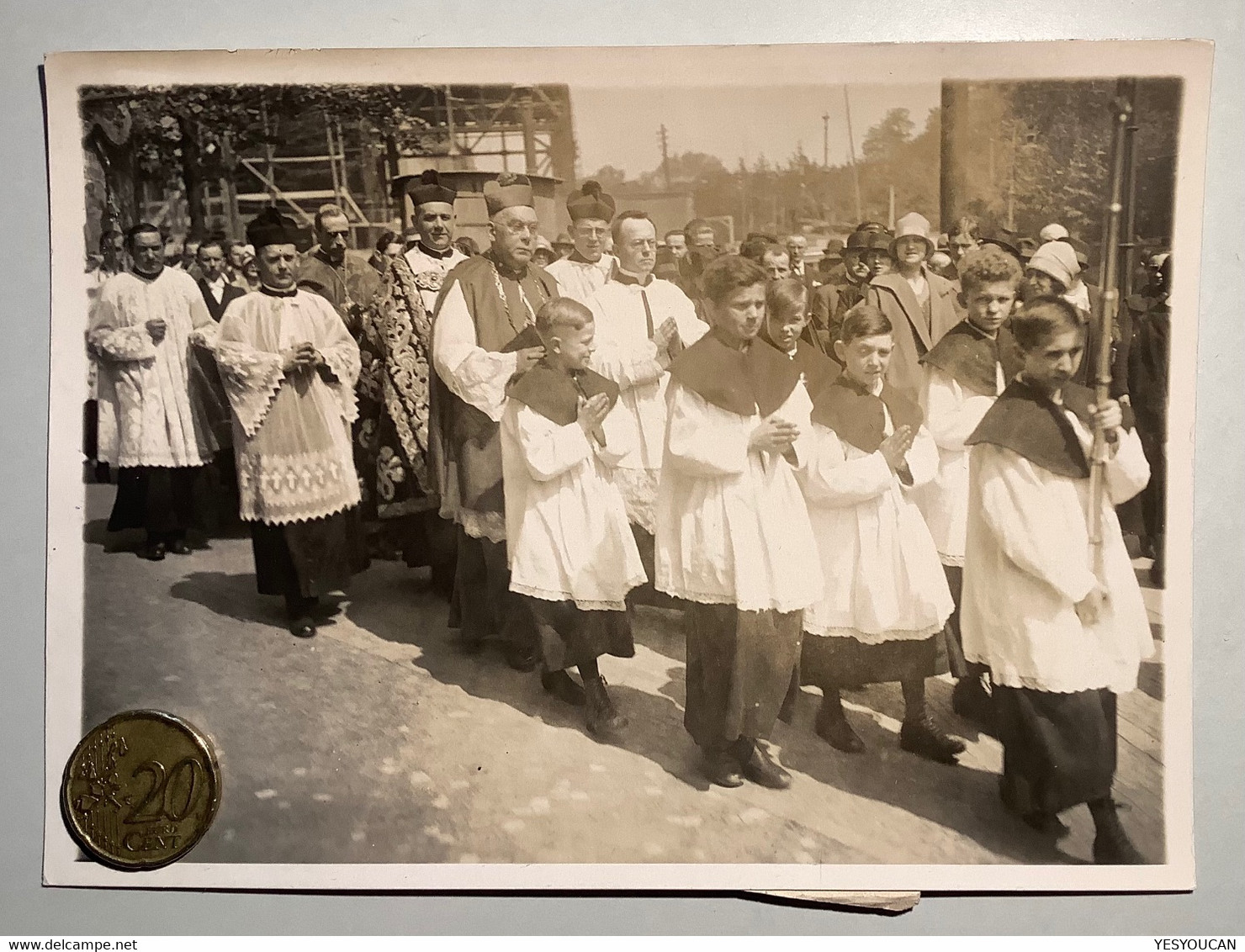 PADERBORN: Fronleichnamsprozession Presse-Foto 1927 (Nordrhein-Westfalen Photo AK Religion Procession - Paderborn