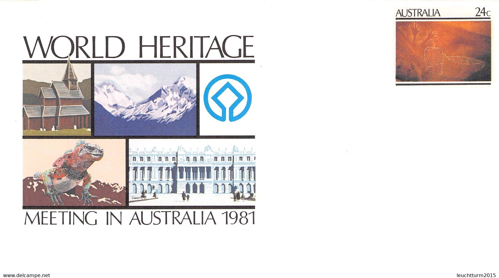 AUSTRALIA - Stationary ENVELOPE 24c WORLD HERITAGE MEETING 1981 Unc /QD87 - Postal Stationery