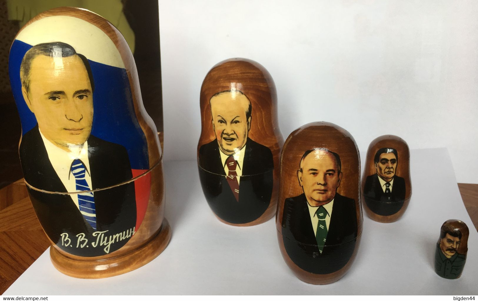 Poupées Russes Matrioska Poutine, Yeltsine, Gorbatchev, Brejnev Staline - Other & Unclassified
