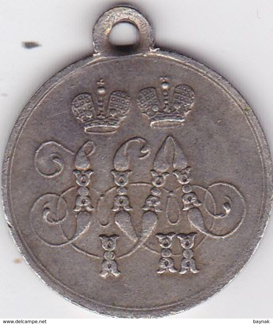 RUSSIA, UKRAINA  -  SIEGE OF SEVASTOPOL -  CRIMEAN WAR -  KRIM KRIEG  --  MEDAL ,, ZA ZASITU SEVASTOPOLA  1854 / 1855 ,, - Avant 1871