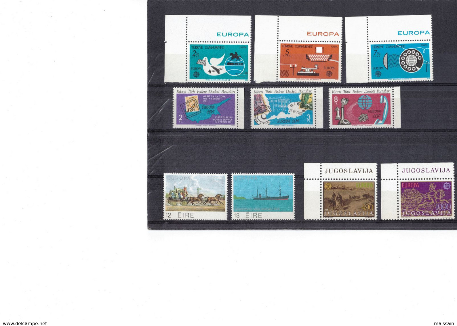 Europa: diverses séries de 1958 à 1984 . Timbres neuf sans charnière( bonnes valeurs)