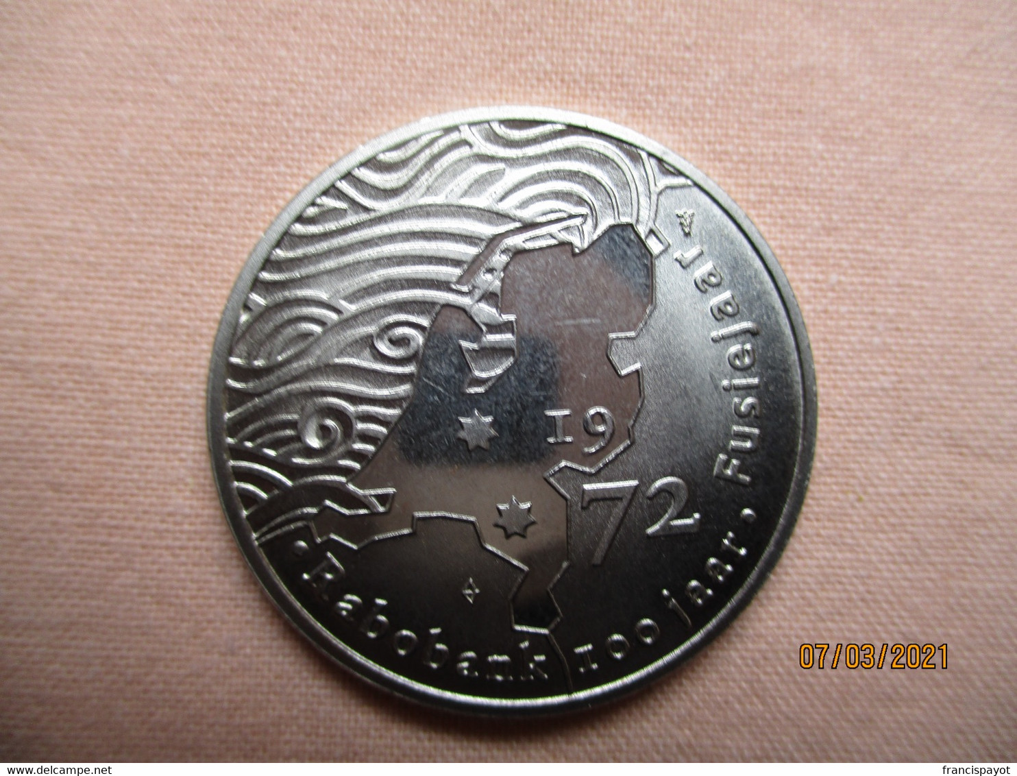 Netherlands: Medal Rabobank 1972 - Profesionales/De Sociedad