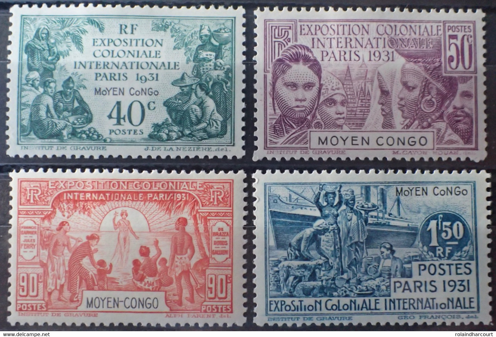 R2452/321 - 1931 - EXPOSITION COLONIALE De PARIS - SERIE COMPLETE - COLONIES FR. - CONGO - N°109 à 112 NEUFS* - Ungebraucht