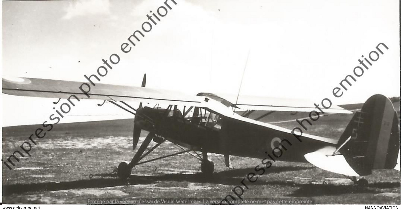 PHOTO RETIRAGE REPRINT AVION    MORANE SAULNIER CRICKET BADEN BADEN 1950 - Aviation