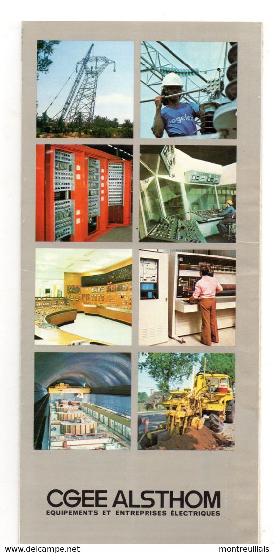 Dépliant 8 Volets CGEE ALSTHOM, 1978, équipement Et Entreprises électriques, Usisnes, Produits, Systèmes, - Machines