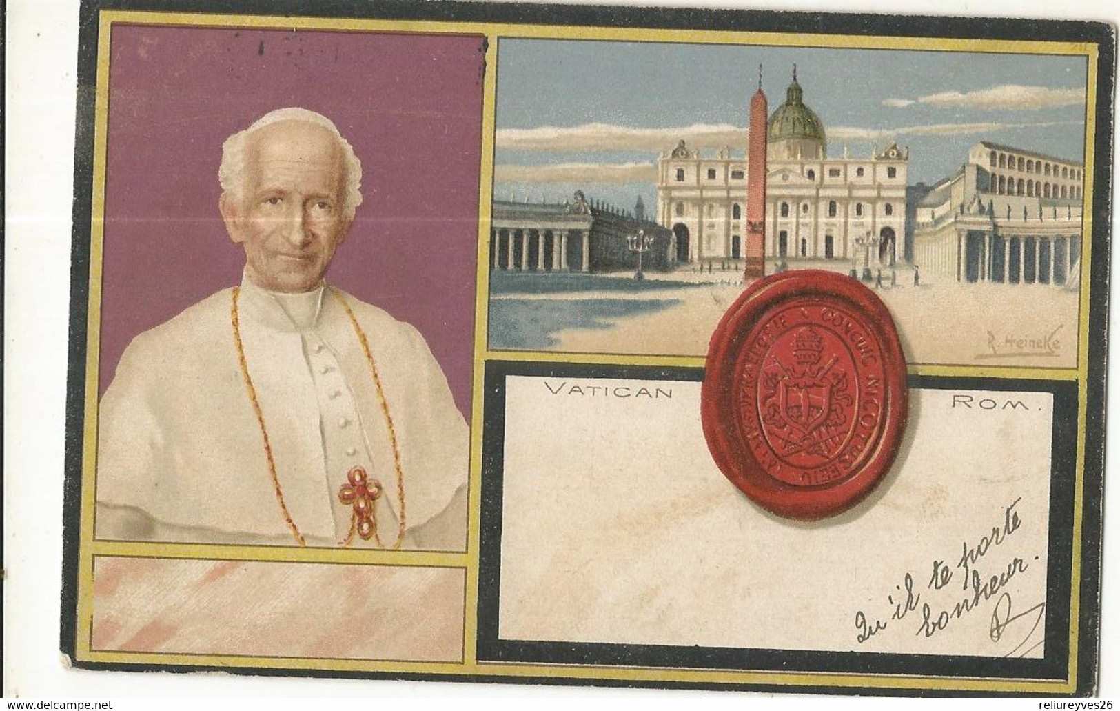 CPA.Précurseur , Vatican , Vaticano - Roma ,Signé R. Heineke , Ed. 1903 , Dos Simple - Vatican