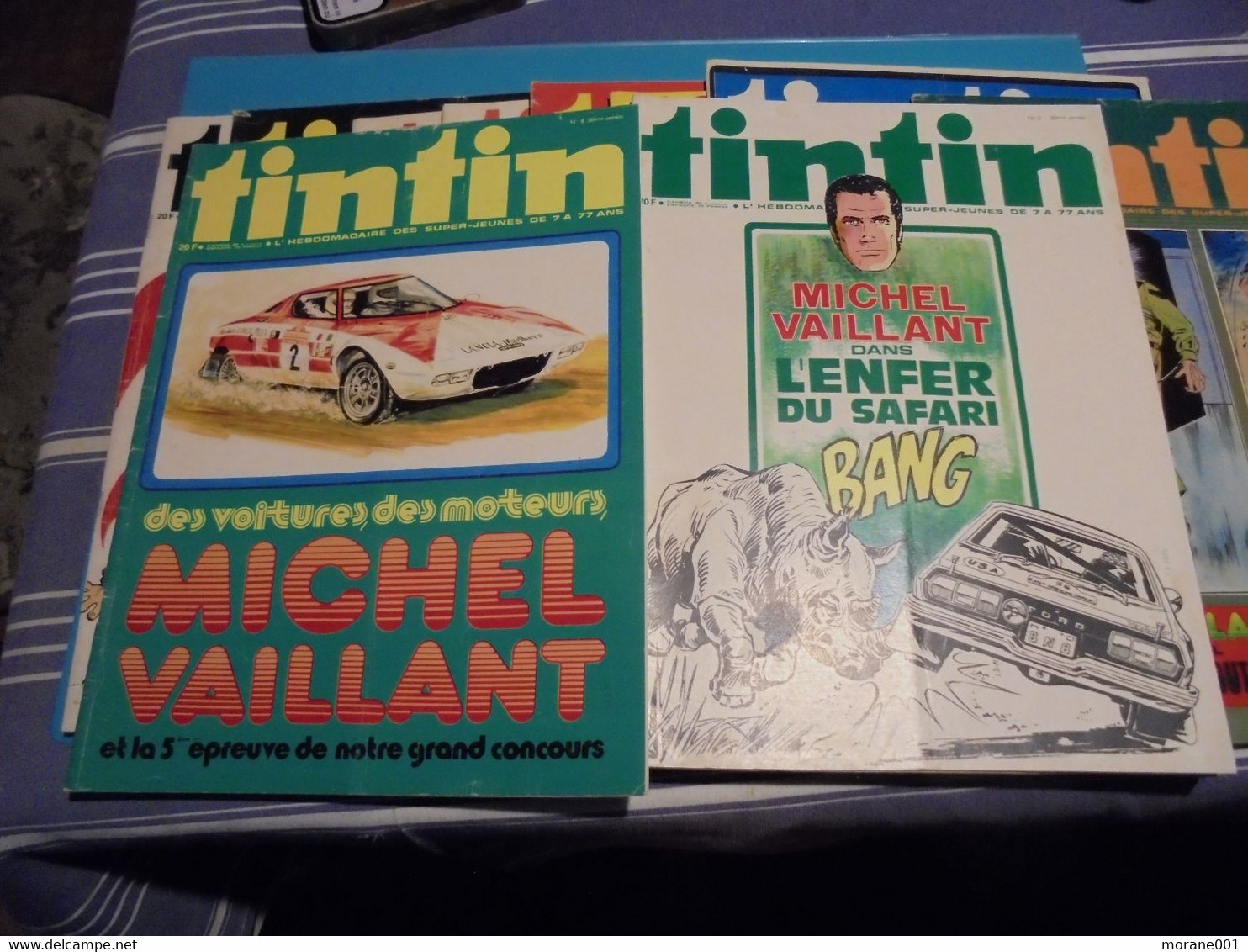 Tintin De 1975 Lot De 11 N°s 1 à 10 + 11 Magazines Bien Complets - Tintin