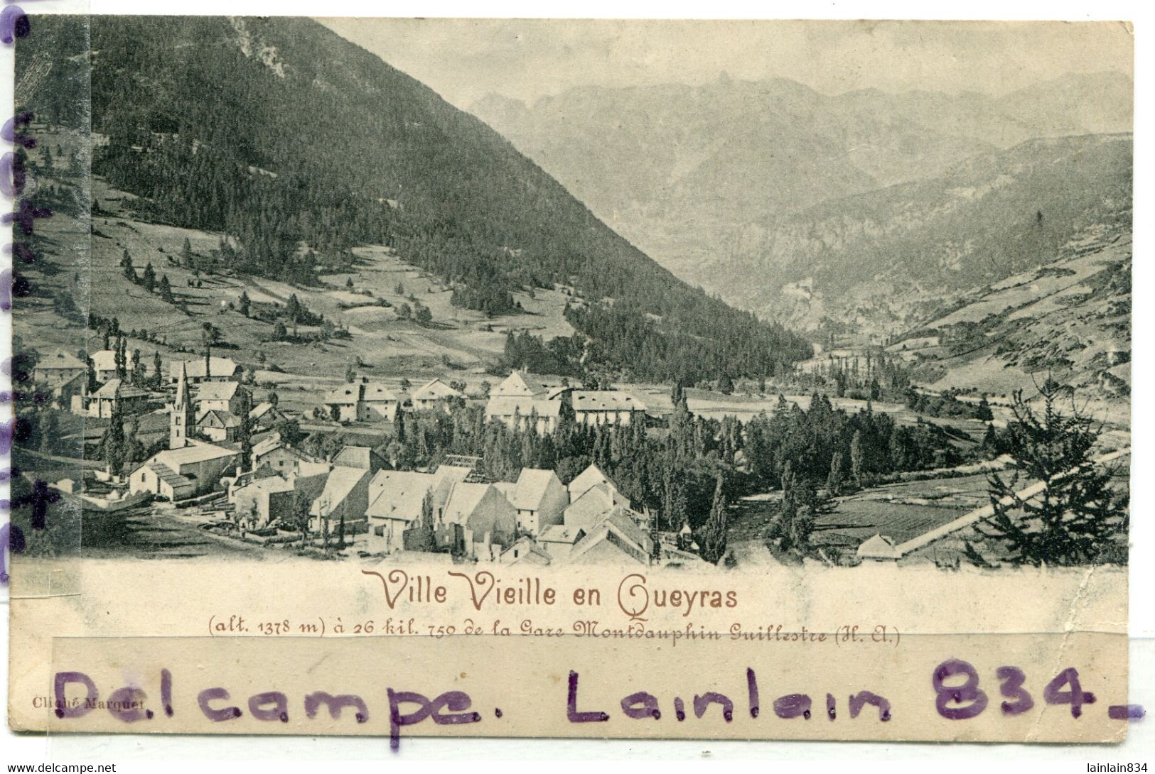 - Vieille Ville En Queyras - Précurseur, De La Gare De Montdauphin Guillsetre, écrite, 1905, BE, Scans. - Sonstige & Ohne Zuordnung