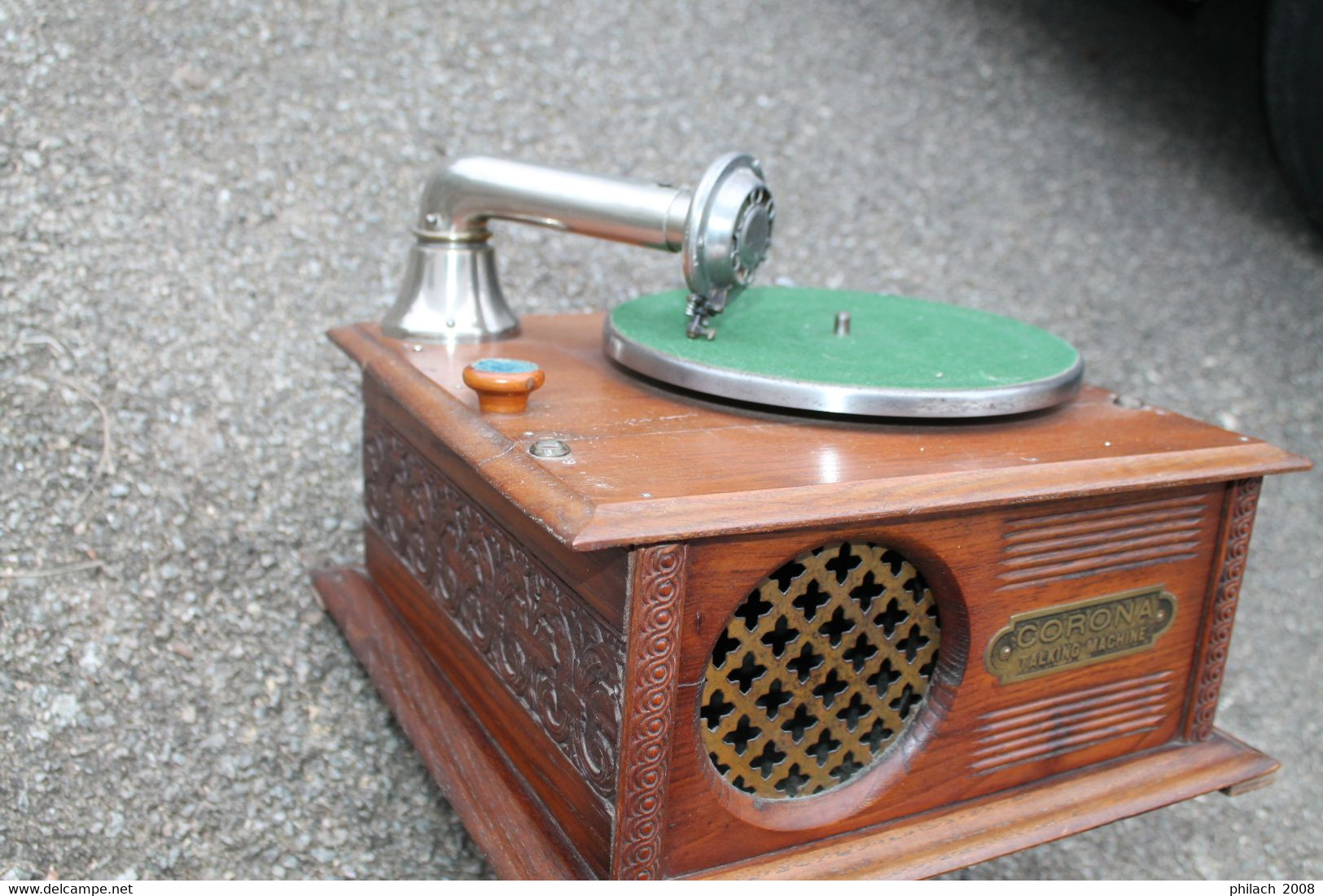 Gramophone Ancien , Caisse Bois - Empfänger