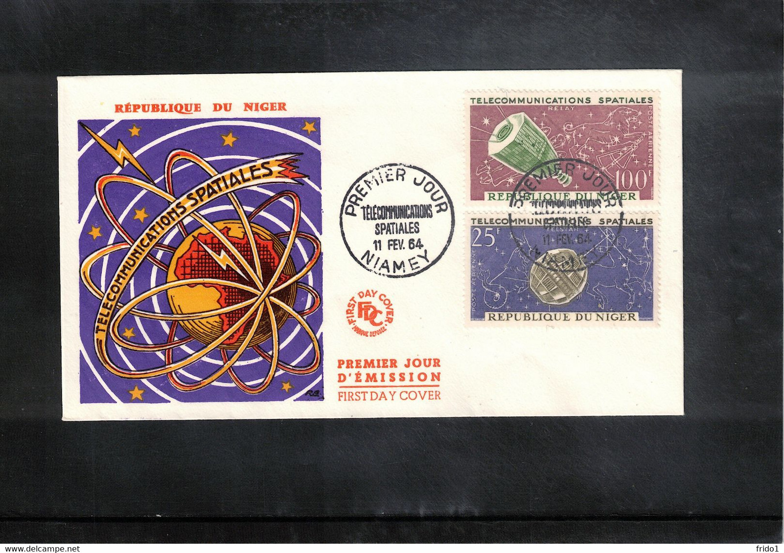 Niger 1964 Space Space Telecommunications - Satellites Telstar + Relay FDC - Afrika