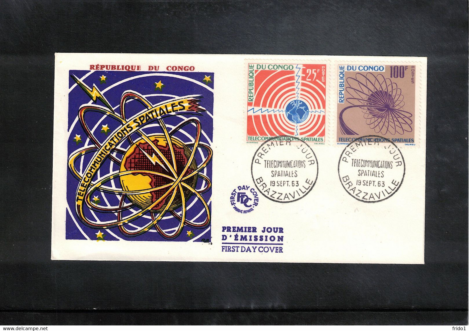 Republic Congo 1963 Space Telecommunications - Satellites FDC - Africa