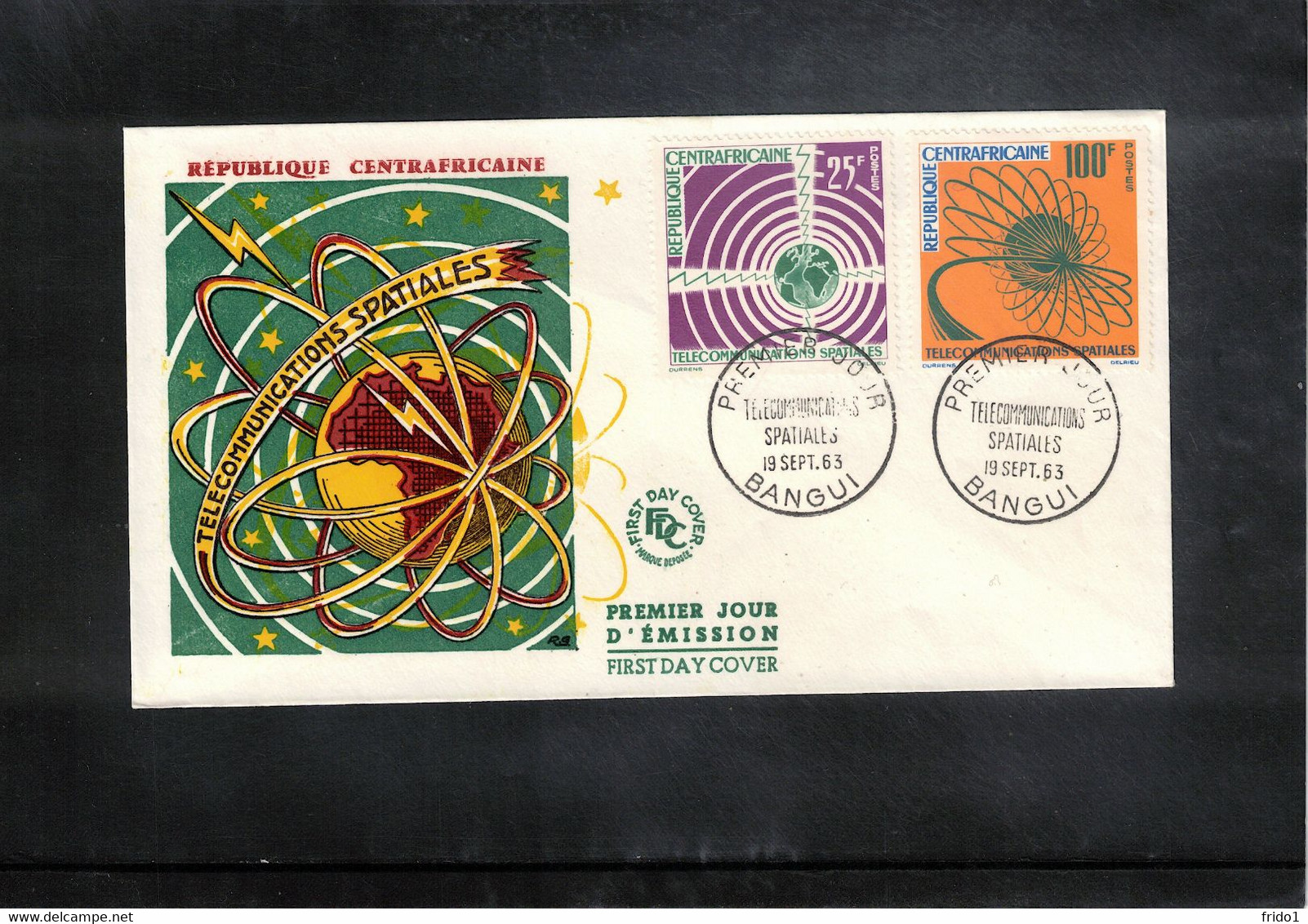 Central African Republic 1963 Space Telecommunications - Satellites FDC - Africa