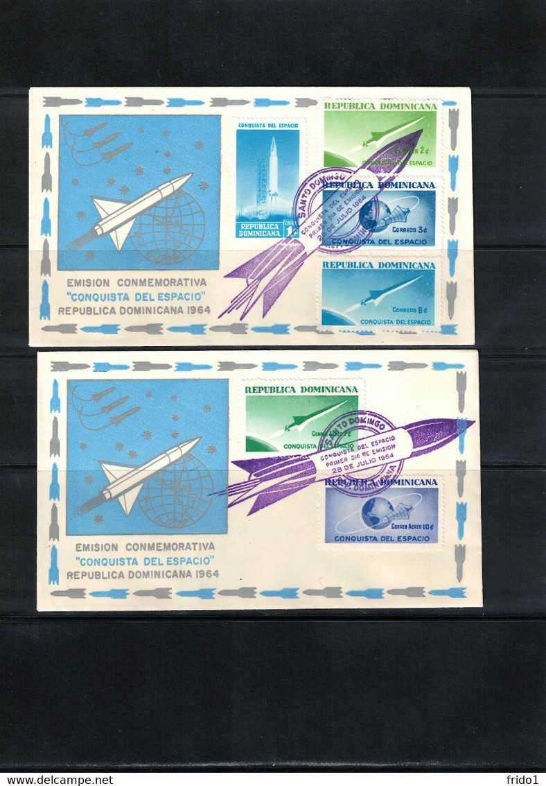 Dominican Republic 1964 Space / Raumfahrt Set FDC - América Del Sur