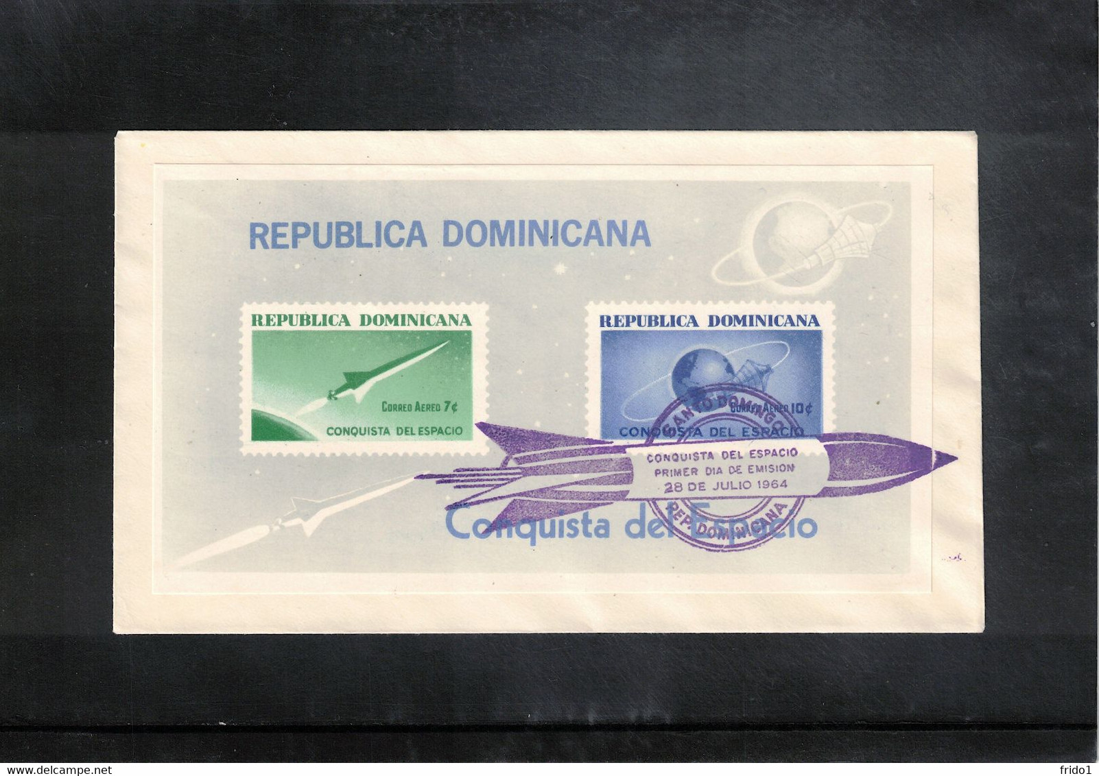 Dominican Republic 1964 Space / Raumfahrt Block FDC - Amérique Du Sud