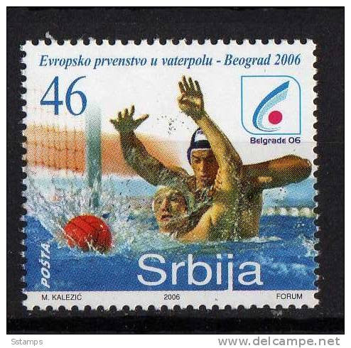 SERBIA  2006 SERBIEN SPORT Water Polo, European Championship, Belgrade NEVER HINGED - Wasserball