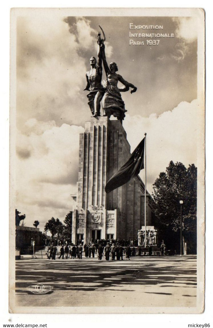 Paris 1937--Exposition International-Pavillon De L'URSS (animée)....cachet BOURAY SUR JUINE-91   Type Paix - Expositions