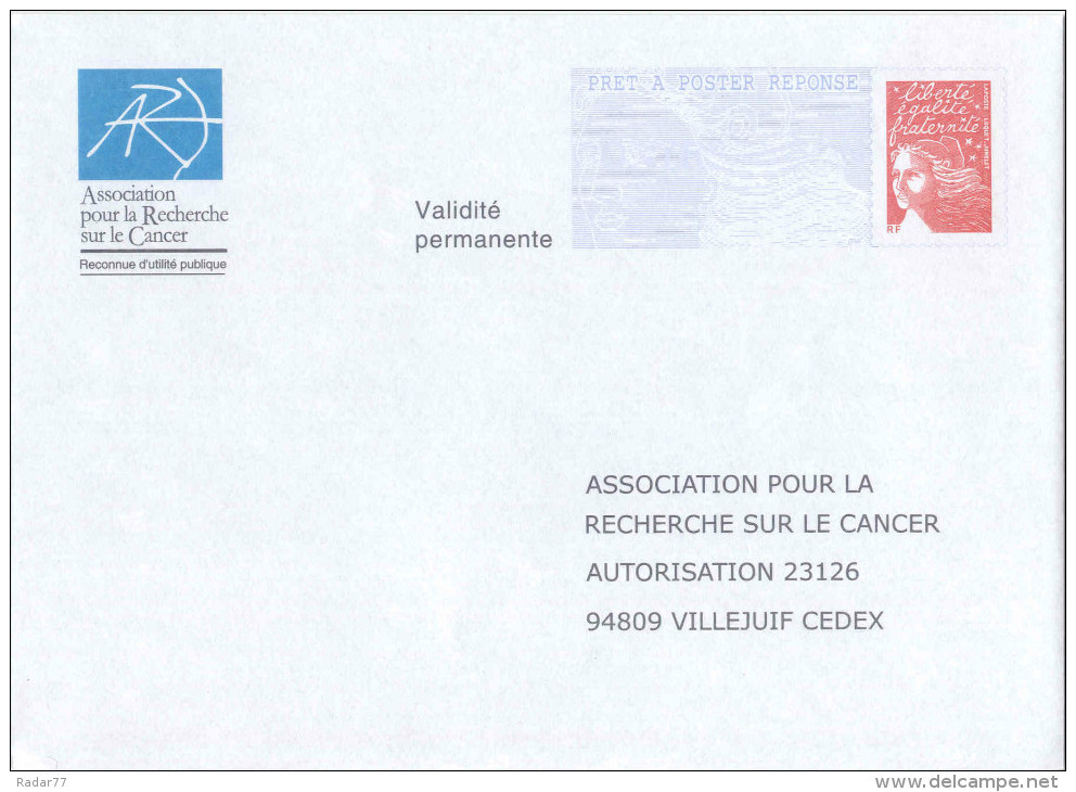 PRET A POSTER REPONSE Luquet RF Association Pour La Recherche Sur Le Cancer - Verso 0404675 - 28 29/66/04 à L'intérieur - Prêts-à-poster: Réponse /Luquet