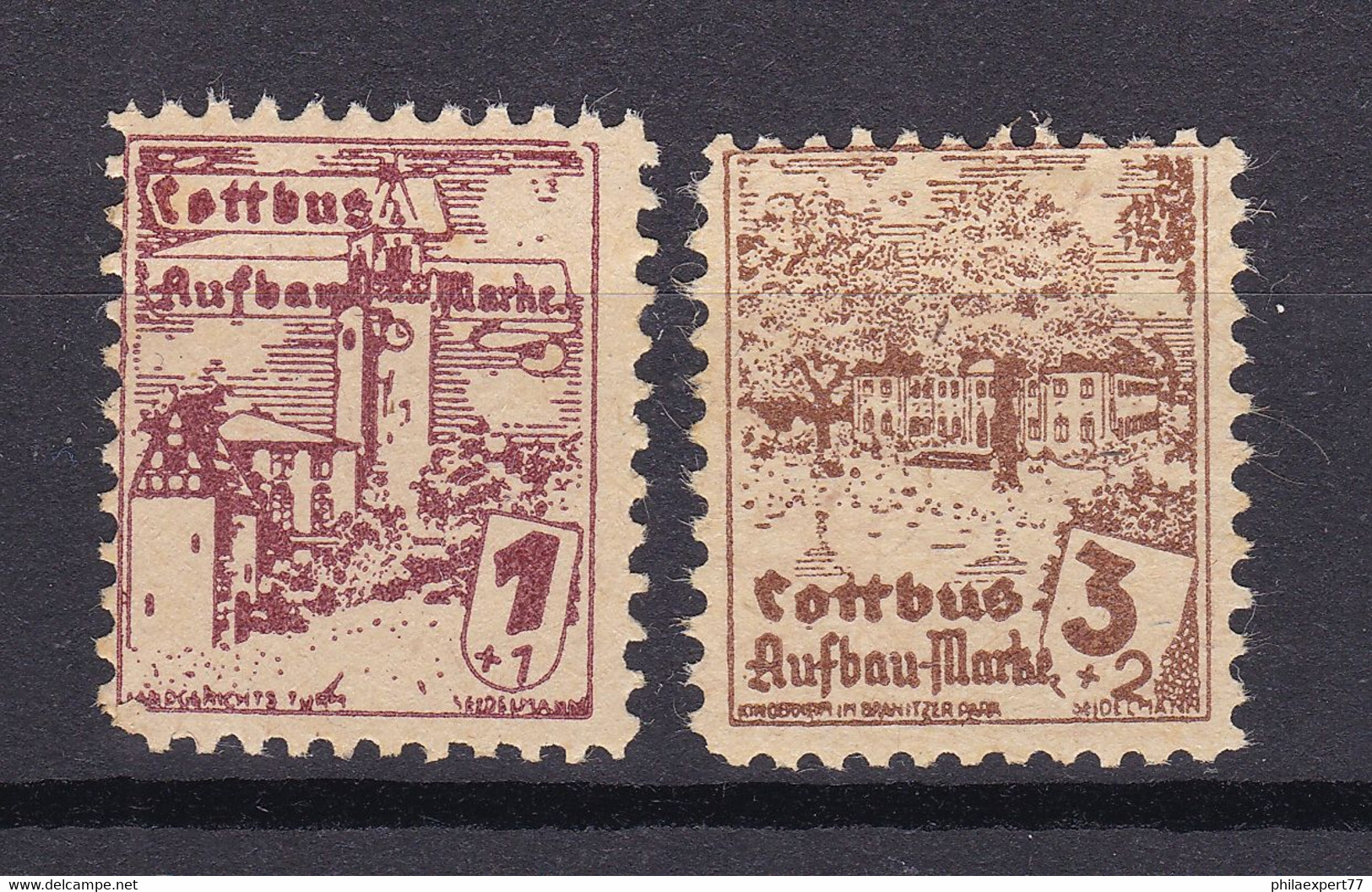 Cottbus - Deutsche Lokalausgaben - 1946 - Michel Nr. 1/2 - Ungebr. - Occupation 1938-45