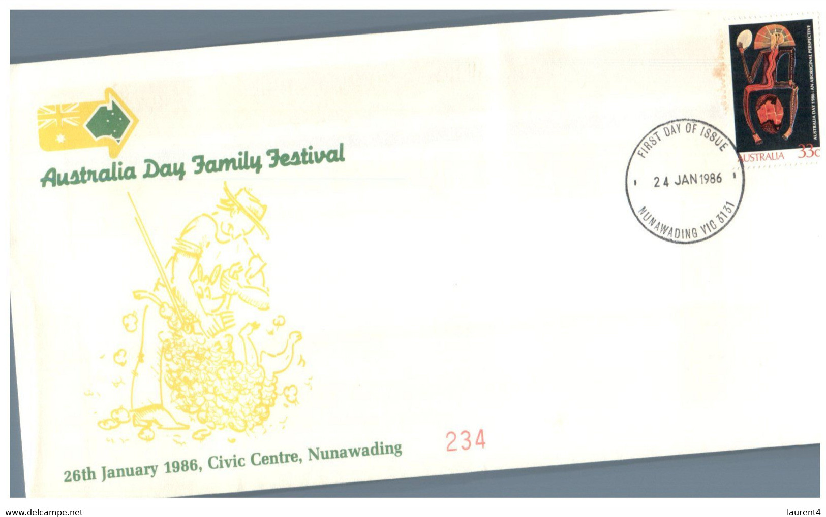 (KK 10)  Australia Day Family Festival Cvoer - 1986 (cover Nº 234) - Sonstige & Ohne Zuordnung