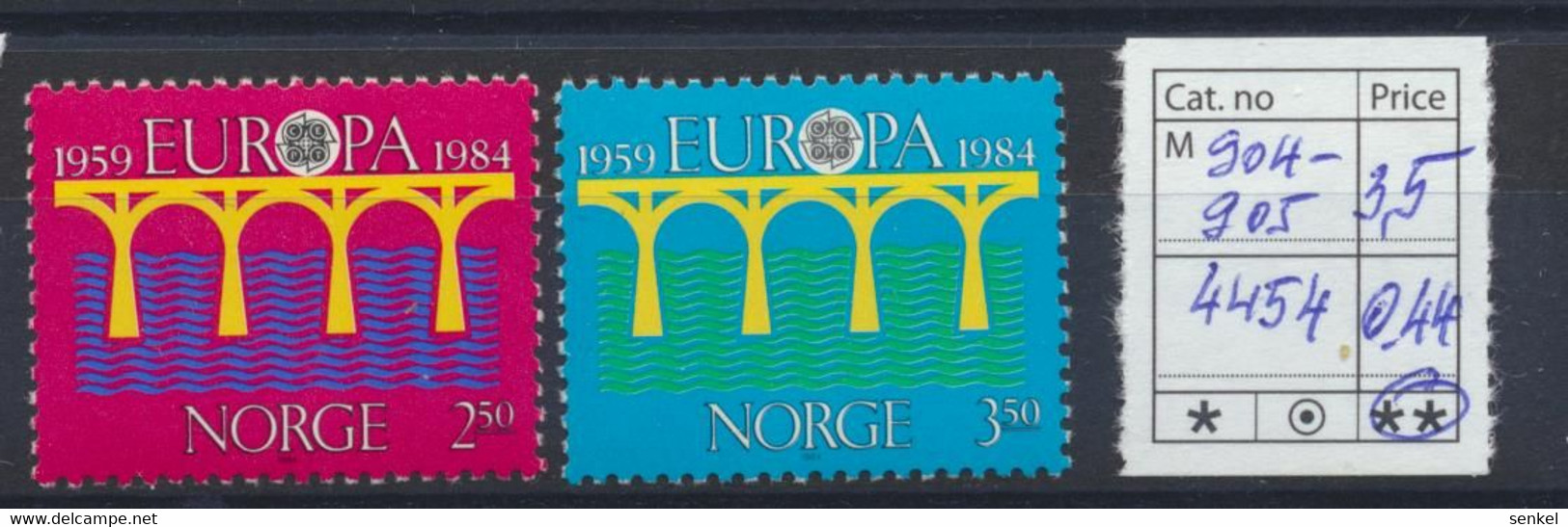 4454 Norway Norwegen Norge Mi 904 - 905 MNH Stamps 1984 - Autres & Non Classés