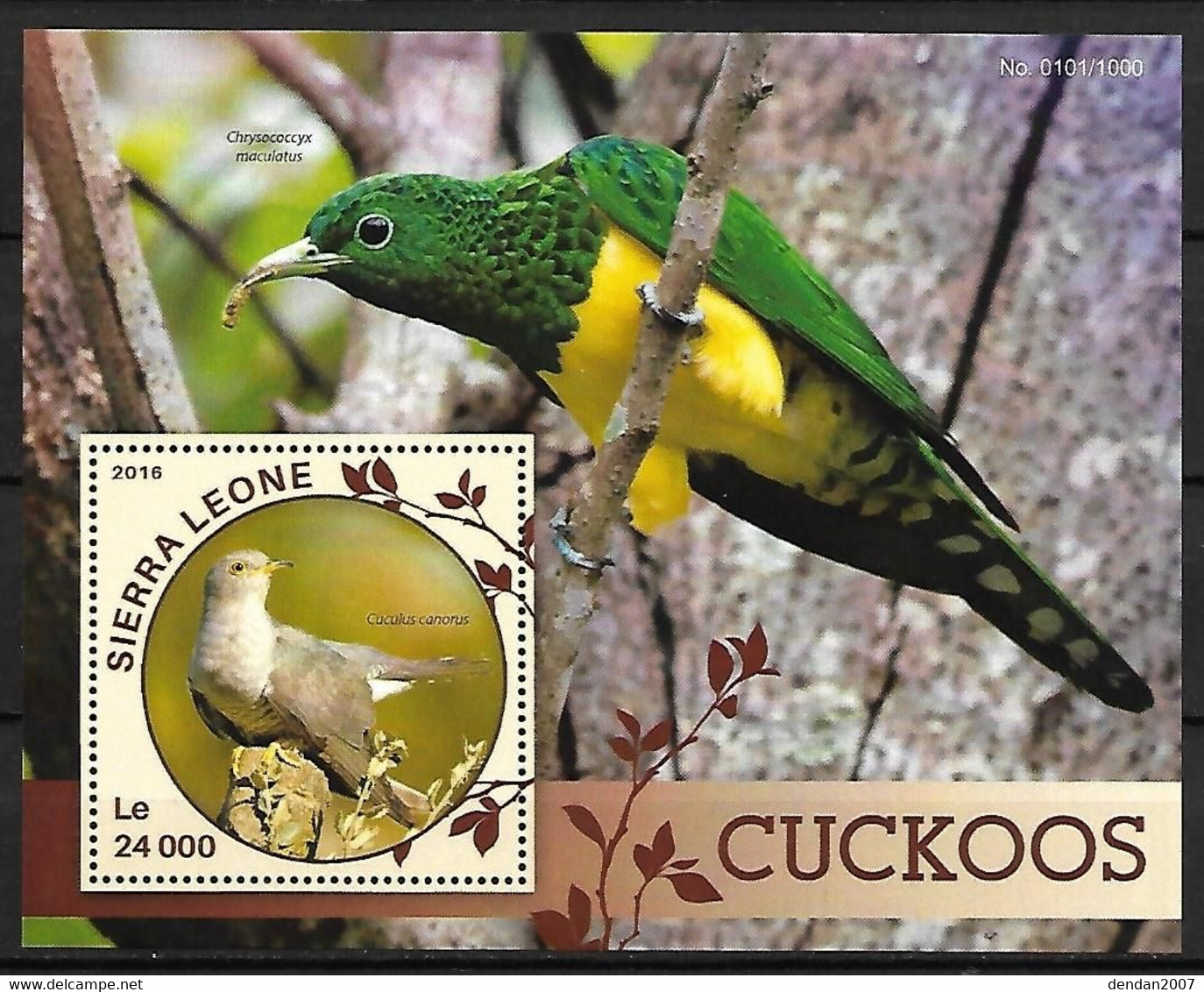 Sierra Leone - MNH ** 2016 :   Stamp : Common Cuckoo  -  Cuculus Canorus - Cuco, Cuclillos