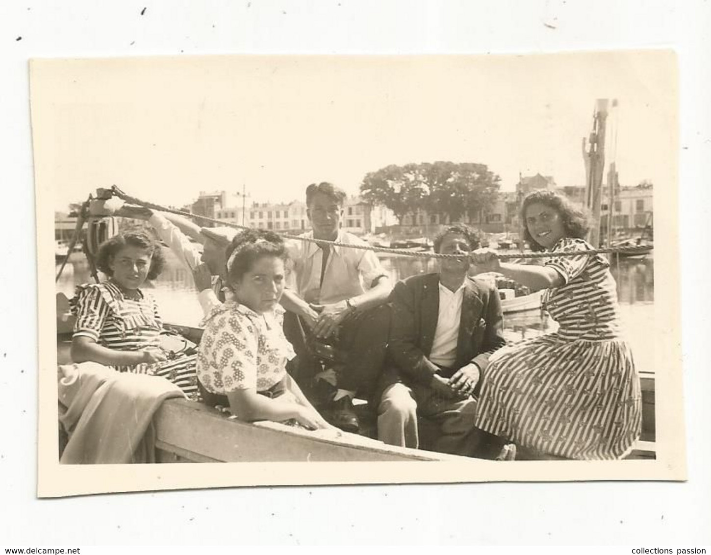 Photographie, 95 X 65 Mm, Bateau ,vers SAINT JEAN DE MONTS ,1948 - Boats