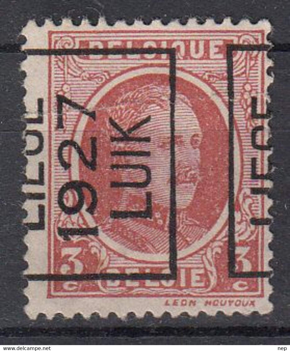 BELGIË - PREO - Nr 154 A (Kantdruk: K.R) - LIEGE 1927 LUIK - (*) - Typo Precancels 1922-31 (Houyoux)