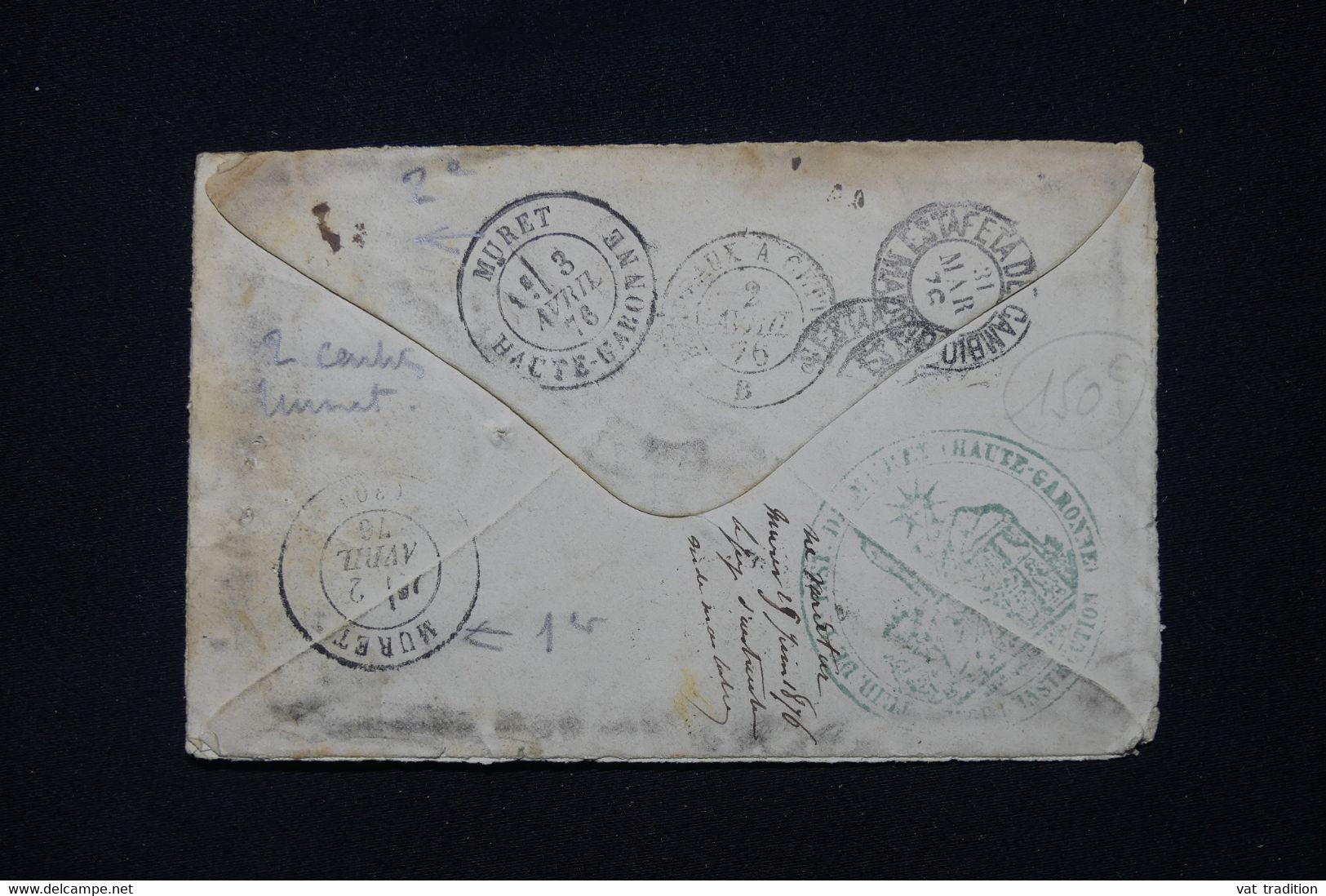 ESPAGNE -Enveloppe Pour La France En 1876, Affranchissement Alphonse XII 40c, Cachet Estafeda De Madrid Au Dos - L 90875 - Storia Postale