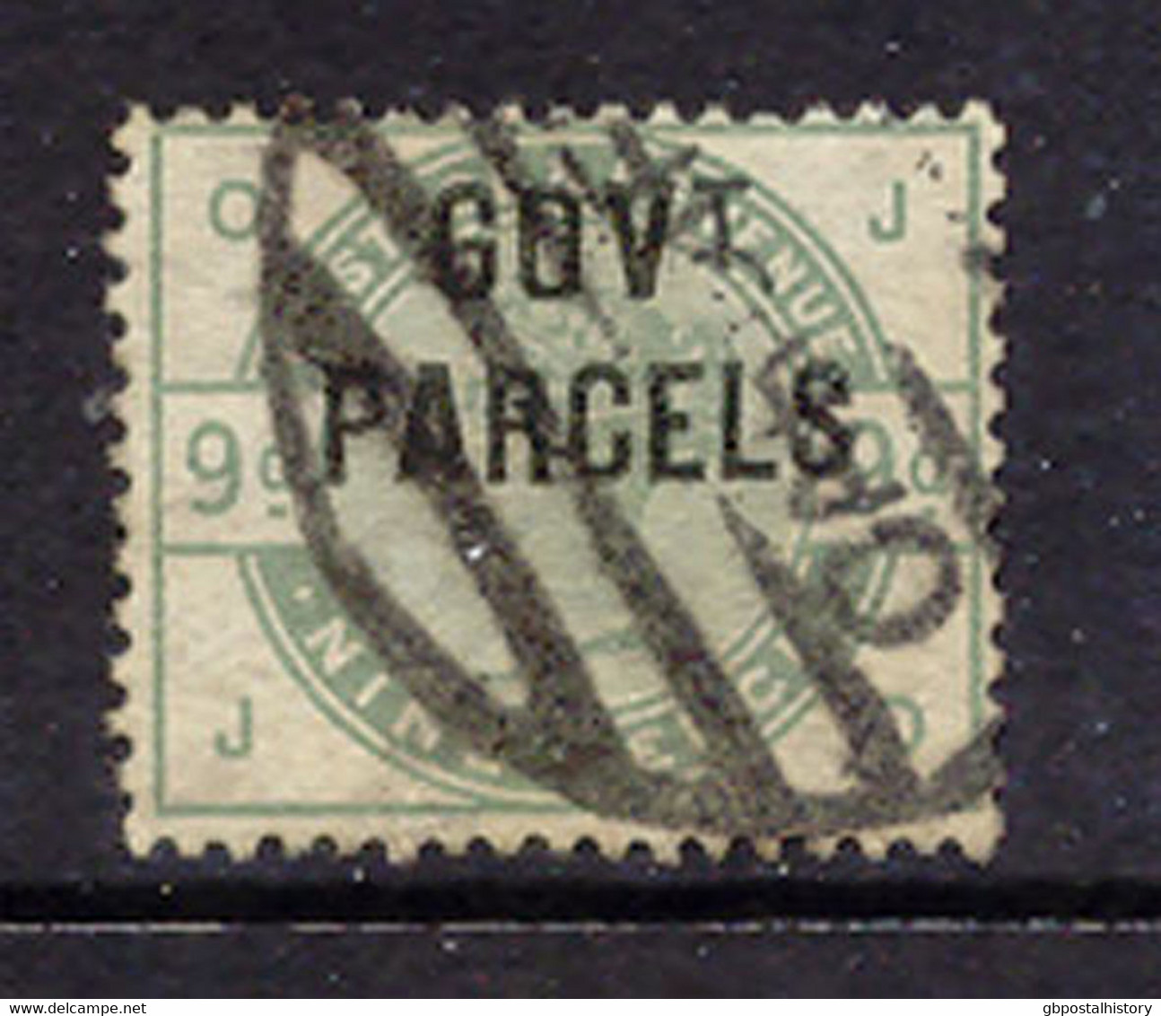 GB 1883 "GOVT. / PARCELS" Genuine Overprint On QV 9d Green, VFU EXPERTIZED By Pröschold BPP Cat. GBP 1200.-++ - Dienstmarken