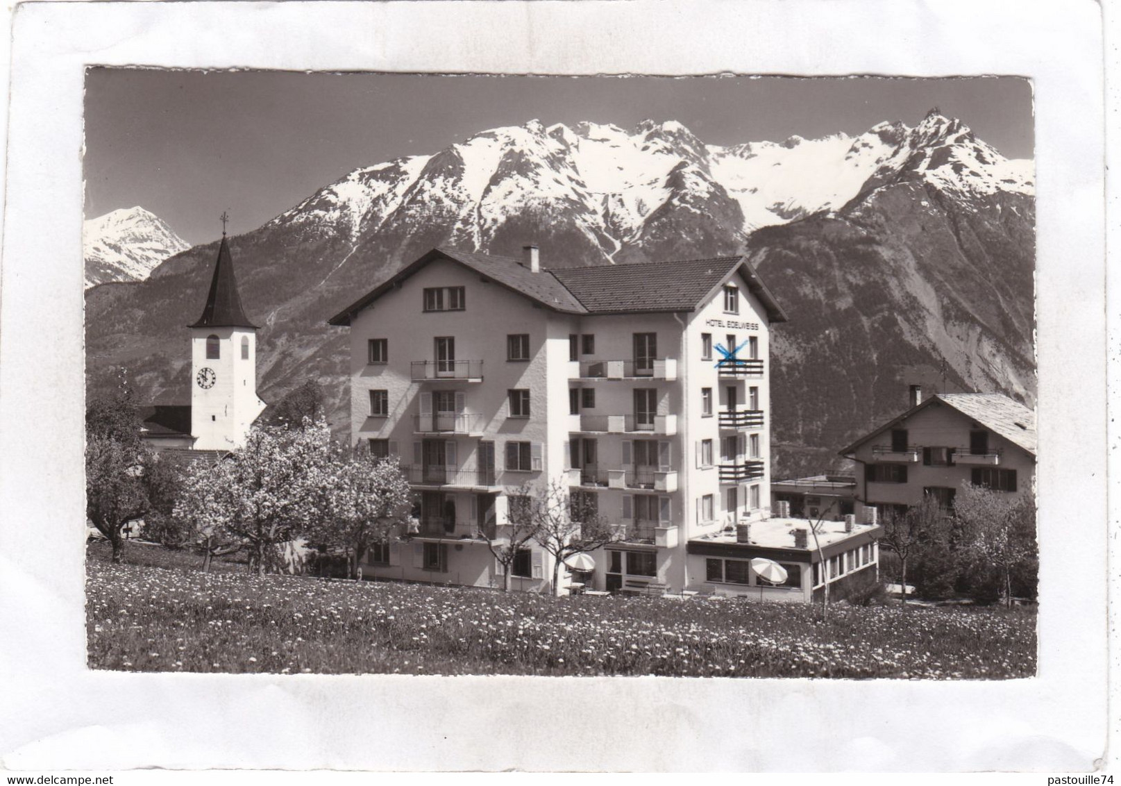 CPSM.  14 X 9  -  UNTERBÄCH.  -  HOTEL  EDELWEISS - Unterbäch