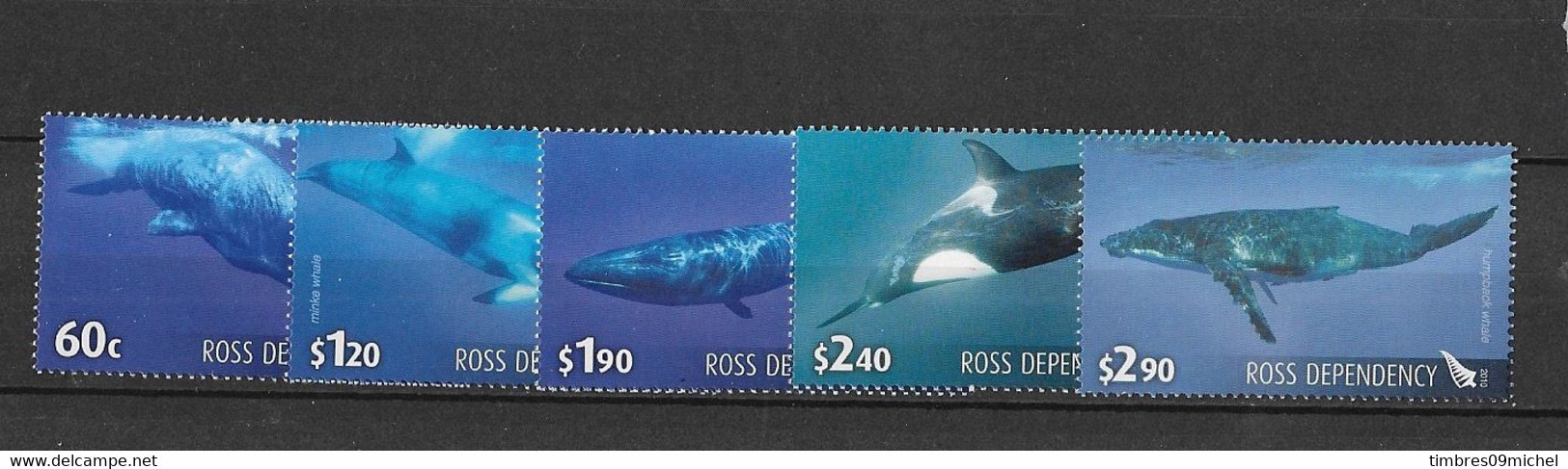 Dépendance De Ross (Nouvelle Zélande) N°125 à 129** Faune Baleines - Nuevos