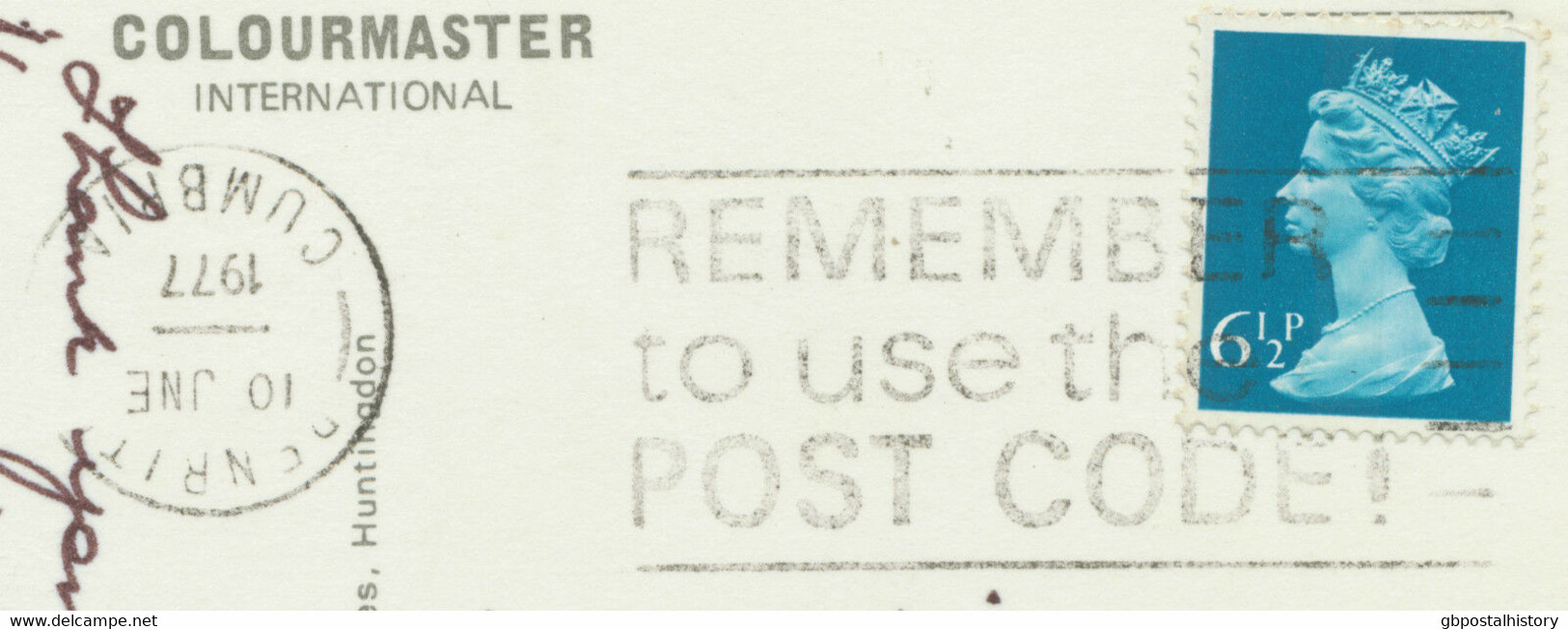 GB PENRITH / CUMBRIA / REMEMBER POSTCODE / POSTMARK-ERROR: INVERTED DATE-PART - Série 'Machin'