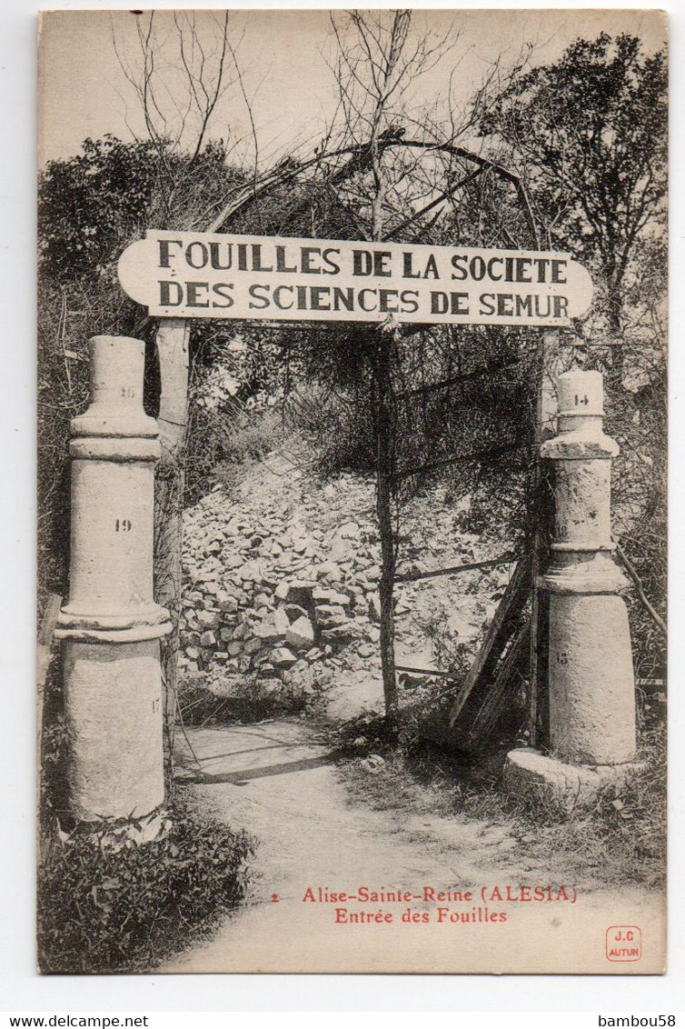 ALISE SAINTE REINE (COTE D'OR)* FOUILLES SOCIETE SCIENCES DE SEMUR * ALESIA  * Carte N° 2 * J.C. Autun - Other & Unclassified