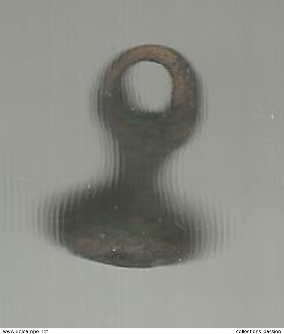 Sceau Médiéval En Bronze,à Identifier ,  Bronze Medieval Seal, 2 Scans - Bronzi