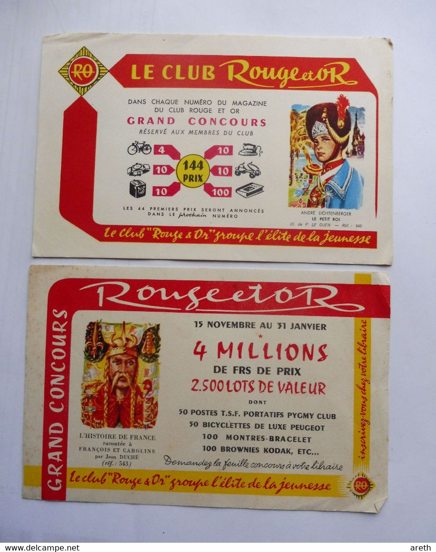 Lot 4 Buvards LE CLUB ROUGE Et OR - Papeterie