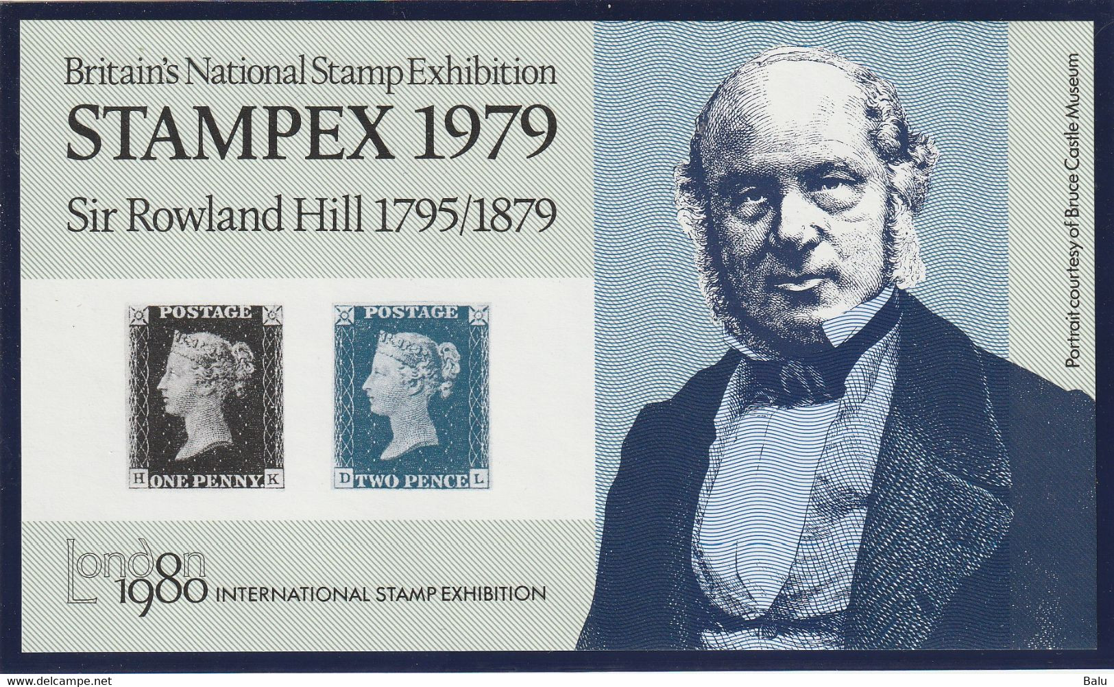 GREAT BRITAIN 1979 Sir Rowland Hill, STAMPEX 1979 ** Postfrisch, National Stamp Exhibition Souvenir Sheet MNH LUXUS - Fiktive & Specimen