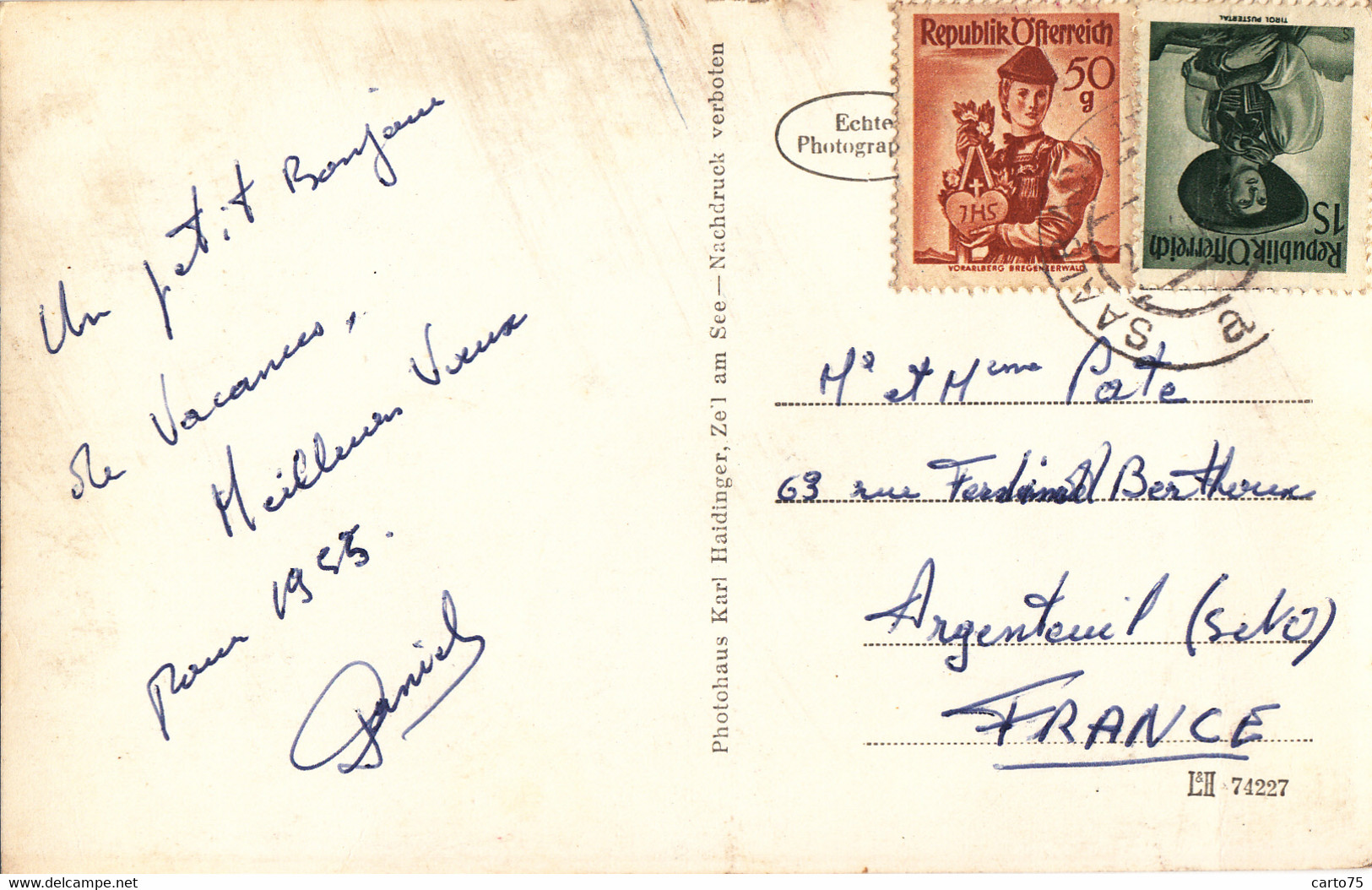 Autriche - Schattberg - Ski - Postmarked Saalbach - Saalbach