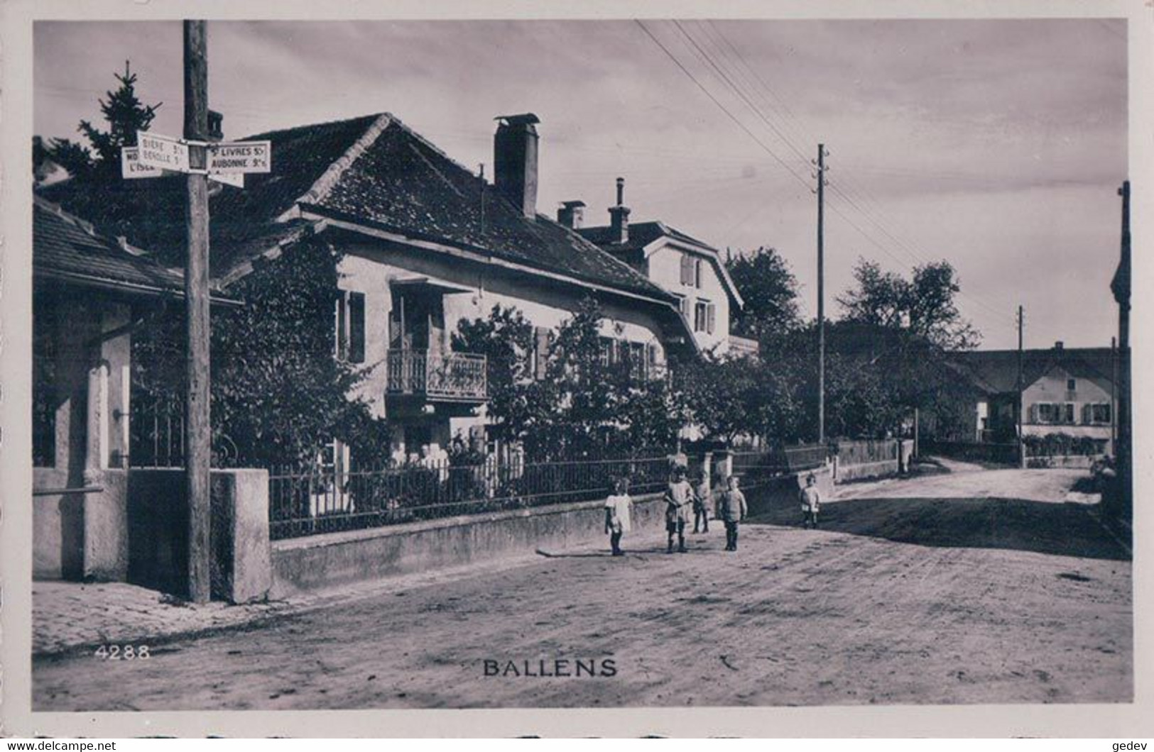 Ballens VD, Enfants Dans La Rue (4288) - Ballens