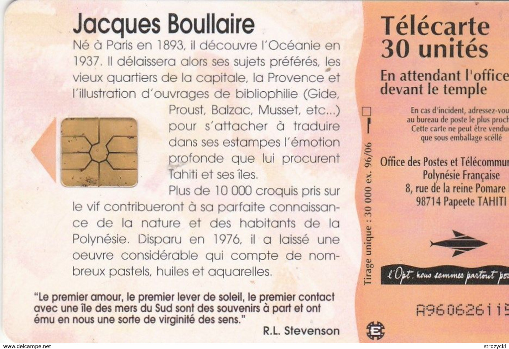 French Polynesia - En Attendant L'office Devant Le Temple, J. Boullaire  - FP044 - Polynésie Française