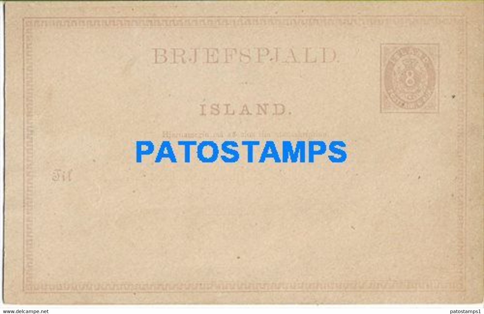 154700 ISLAND ISLANDIA POSTAL STATIONERY POSTCARD - Interi Postali