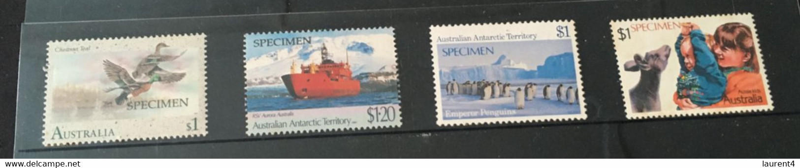 (Stamps 08-03-2021) Selection Of 4 High Values Issues Of SPECIMEN Stamps From Australia - Errors, Freaks & Oddities (EFO)