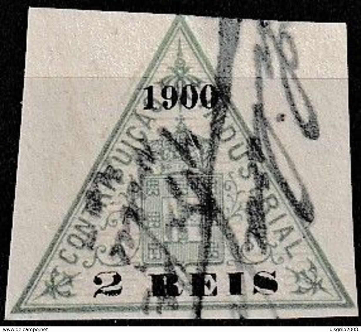 Revenue / Fiscaux / Fiscal, Portugal -|- Contribuição Industrial 1900 / 10 Rs. - Margem Larga - Used Stamps