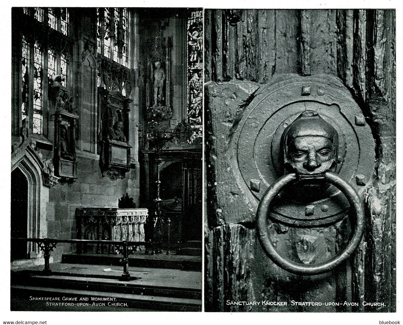 Ref 1478 - 3 X Postcards - Stratford-on-Avon Parish Church - Interior & Exterior - Stratford Upon Avon