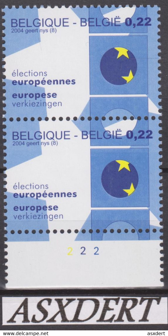 N° 3255 ** Doorloper / Pl. 2  Europese Verkiezingen - 2001-2010